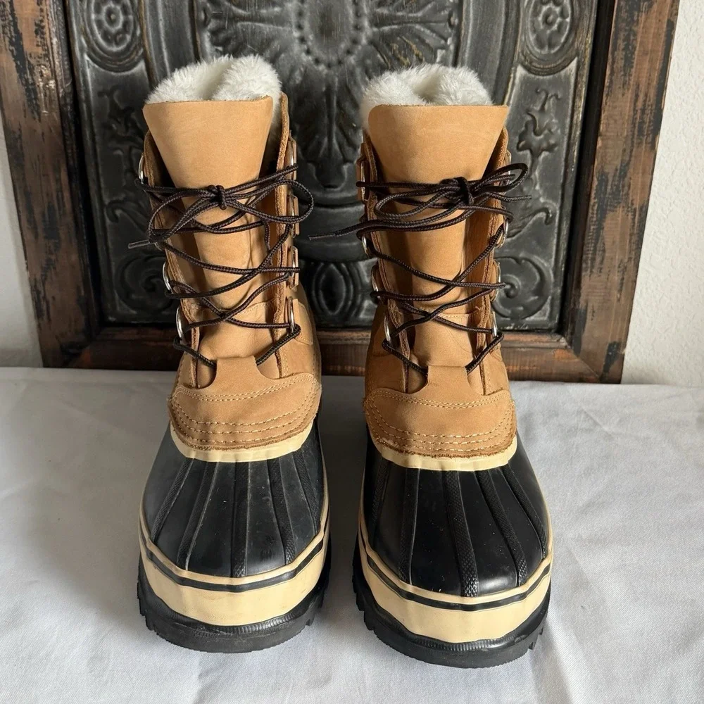 Cabela's Womens Snowpack Insulated‎ Waterproof Lace Up Faux Fur Boots Size 8